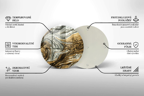 Skleněné krájecí prkénko Bohatá abstrakce