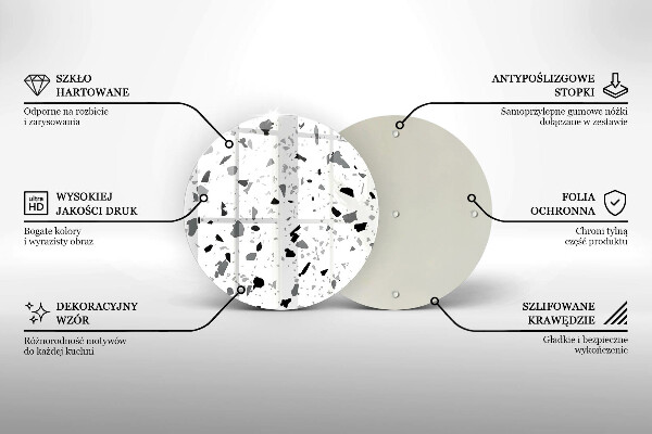 Skleněné krájecí prkénko Dekorativní kamenina
