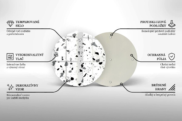Skleněné krájecí prkénko Dekorativní kamenina