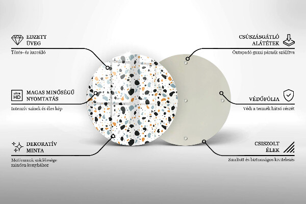 Skleněné krájecí prkénko Dekorativní kamenina