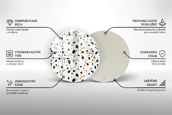 Skleněné krájecí prkénko Dekorativní kamenina