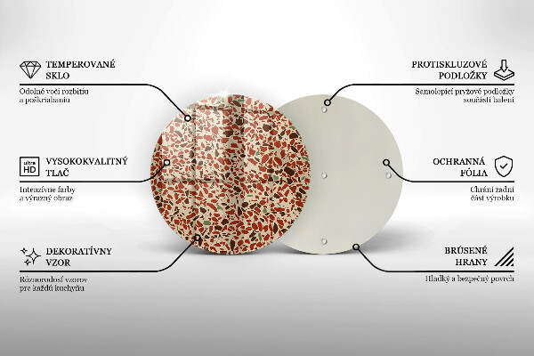 Skleněné krájecí prkénko Jemná kamenina