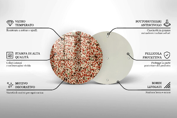 Skleněné krájecí prkénko Jemná kamenina