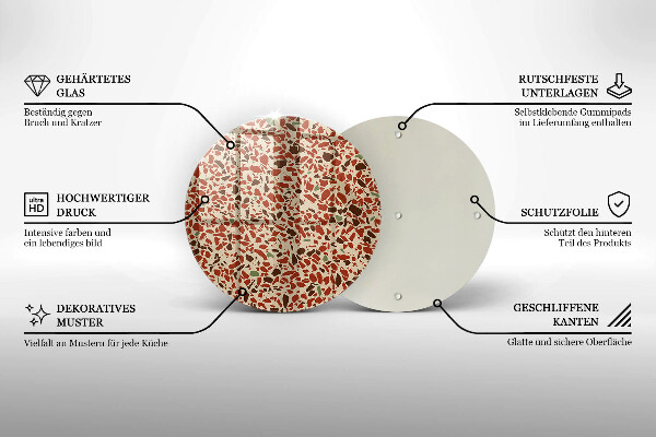 Skleněné krájecí prkénko Jemná kamenina