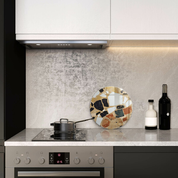 Skleněné krájecí prkénko Dekorativní kameny talíř