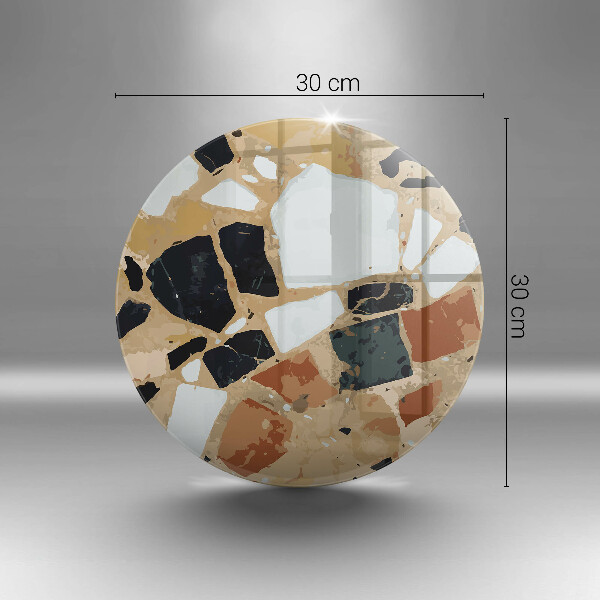 Skleněné krájecí prkénko Dekorativní kameny talíř