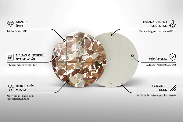 Skleněné krájecí prkénko Kamenné dekorativní skvrny