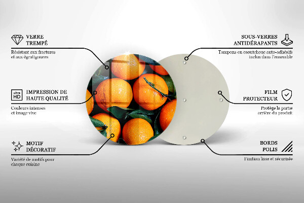 Skleněné krájecí prkénko Pomeranč