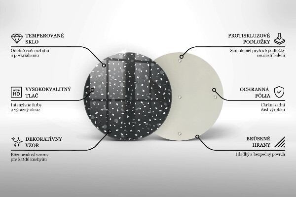 Skleněné krájecí prkénko Dekorativní kámen