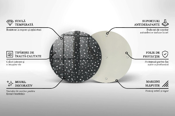 Skleněné krájecí prkénko Dekorativní kámen