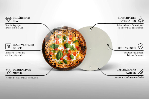 Skleněná krájecí deska Italská pizza