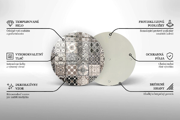 Skleněná deska do kuchyně Dekorativní dlaždice