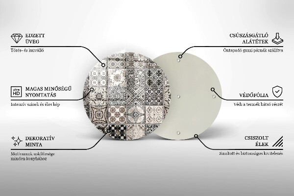 Skleněná deska do kuchyně Dekorativní dlaždice