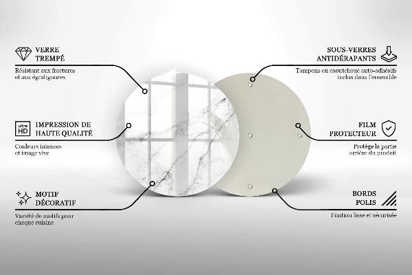 Skleněná deska do kuchyně Elegantní textura mramoru