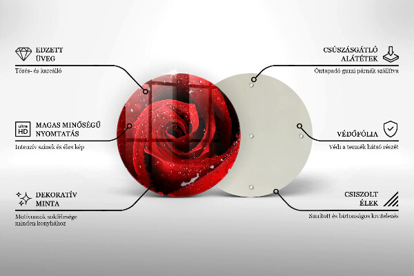 Skleněná deska do kuchyně Okvětní lístky růže