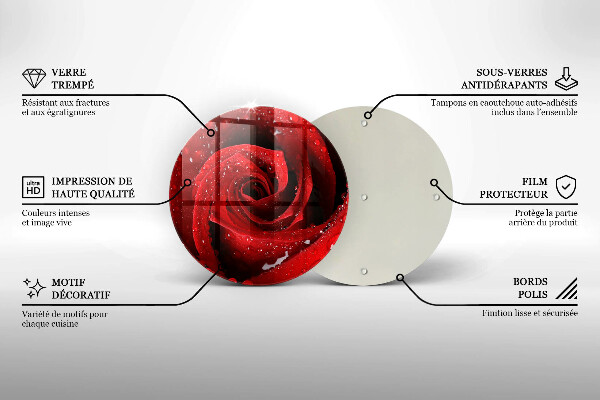 Skleněná deska do kuchyně Okvětní lístky růže