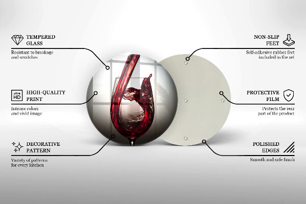 Skleněná deska do kuchyně Sklo a červené víno