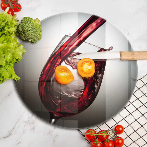 Skleněná deska do kuchyně Sklo a červené víno