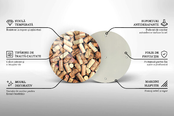 Skleněná deska do kuchyně Vzor bezešvé zátky na víno