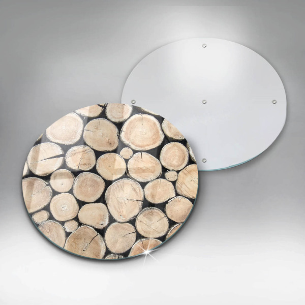 Skleněná deska do kuchyně Dřevěné kmeny stromů