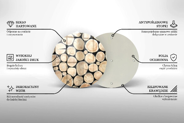Skleněná deska do kuchyně Dřevěné kmeny stromů