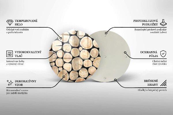 Skleněná deska do kuchyně Dřevěné kmeny stromů