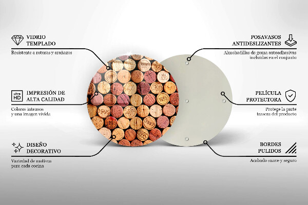 Skleněná deska do kuchyně Vzor vínové zátky