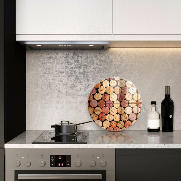 Skleněná deska do kuchyně Vzor vínové zátky