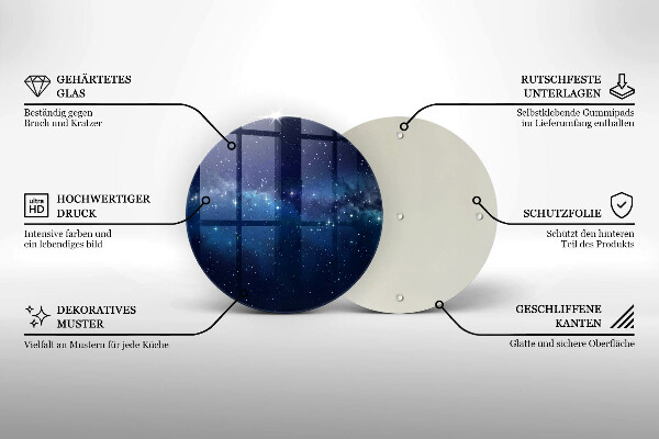 Skleněná deska do kuchyně Vesmír a hvězdy