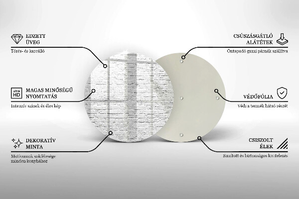 Skleněná deska do kuchyně Cihlová zeď