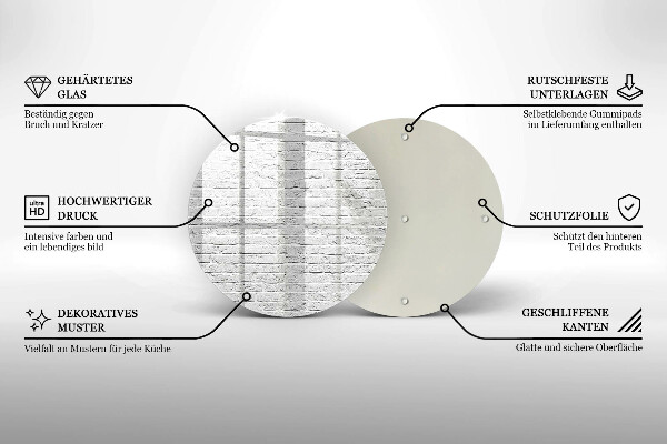 Skleněná deska do kuchyně Cihlová zeď
