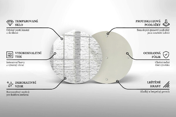 Skleněná deska do kuchyně Cihlová zeď