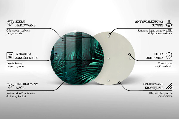 Skleněná deska do kuchyně Listy divoké džungle