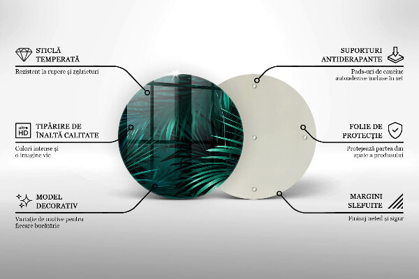 Skleněná deska do kuchyně Listy divoké džungle