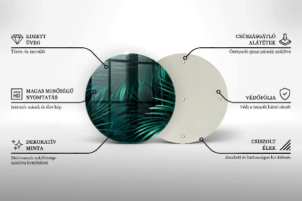 Skleněná deska do kuchyně Listy divoké džungle