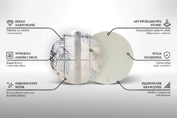 Skleněná deska do kuchyně Subtilní listy
