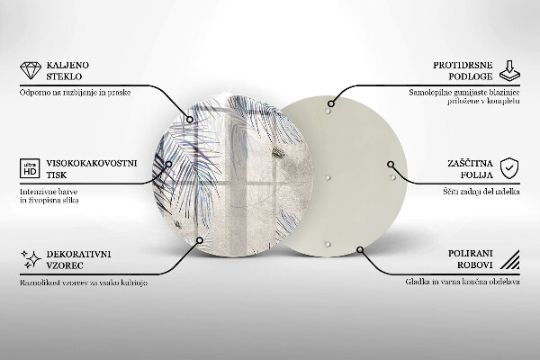 Skleněná deska do kuchyně Subtilní listy