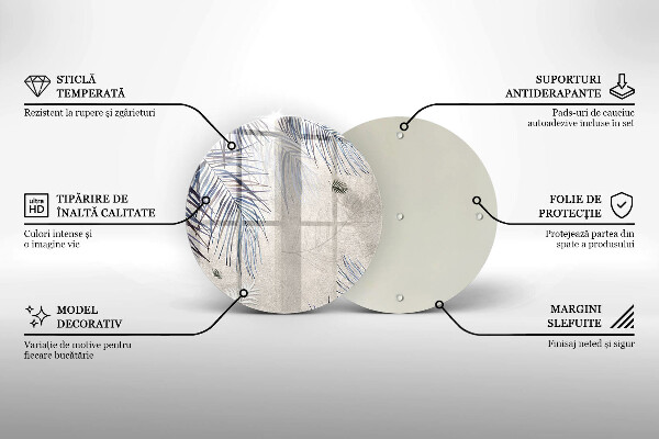 Skleněná deska do kuchyně Subtilní listy