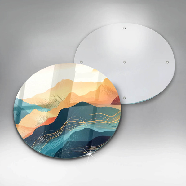 Skleněná deska do kuchyně Abstraktní horská krajina