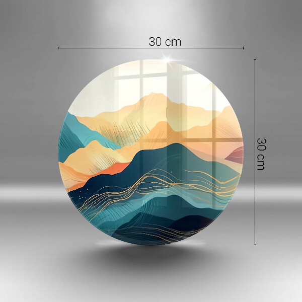 Skleněná deska do kuchyně Abstraktní horská krajina