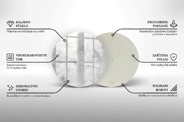 Skleněná deska do kuchyně Betonová textura