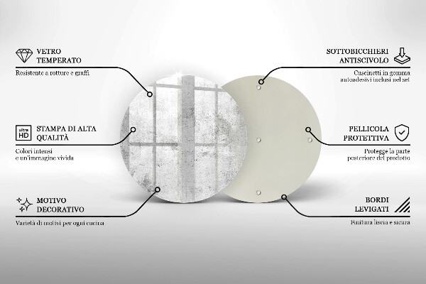 Skleněná deska do kuchyně Betonová textura