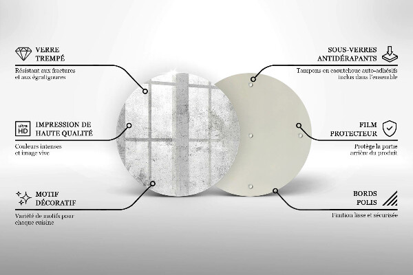 Skleněná deska do kuchyně Betonová textura