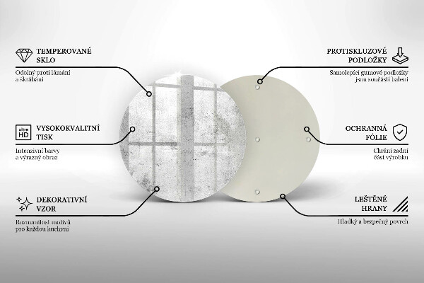 Skleněná deska do kuchyně Betonová textura