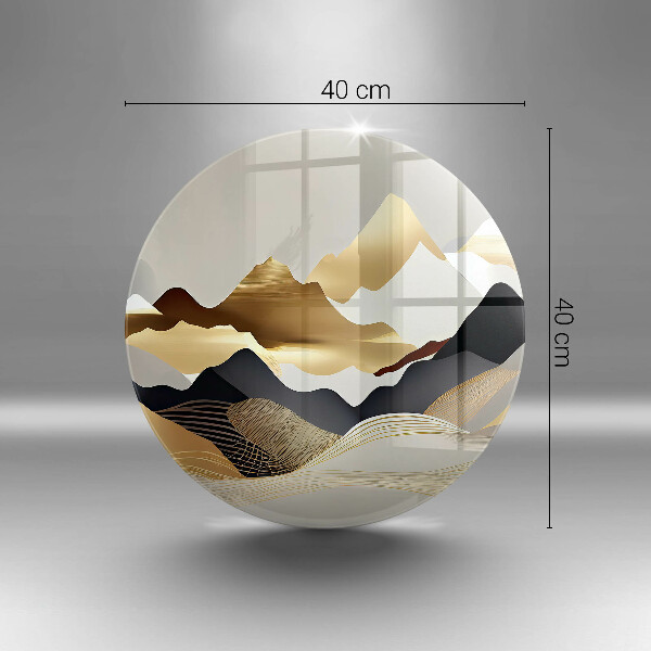 Skleněná deska do kuchyně Abstraktní zlaté hory