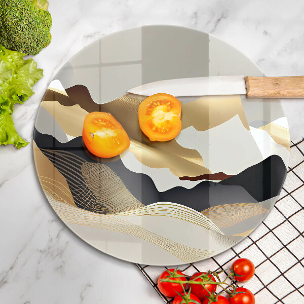 Skleněná deska do kuchyně Abstraktní zlaté hory