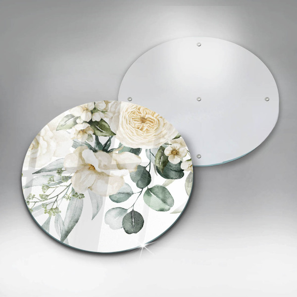 Krájecí prkénko skleněné Akvarel květiny