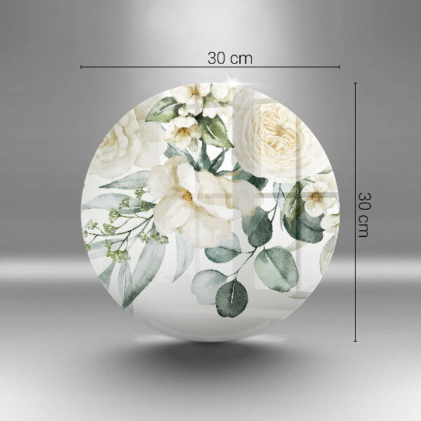 Krájecí prkénko skleněné Akvarel květiny