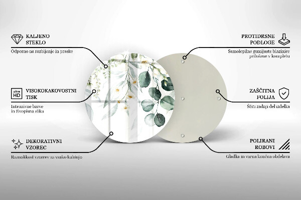 Krájecí prkénko skleněné Akvarel rostliny