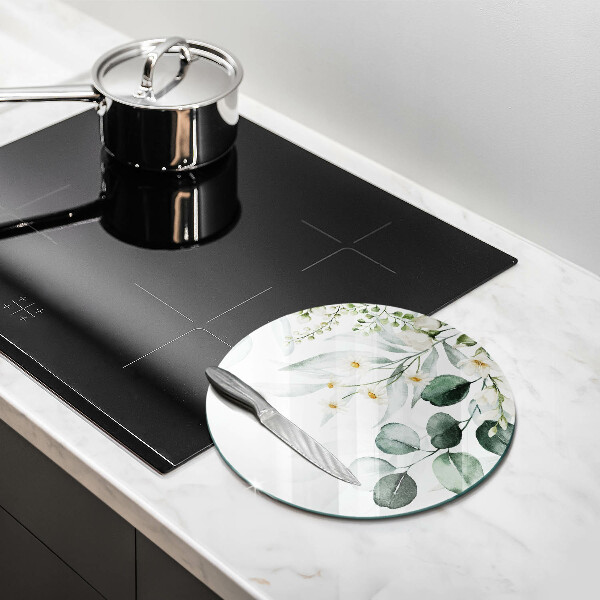 Krájecí prkénko skleněné Akvarel rostliny